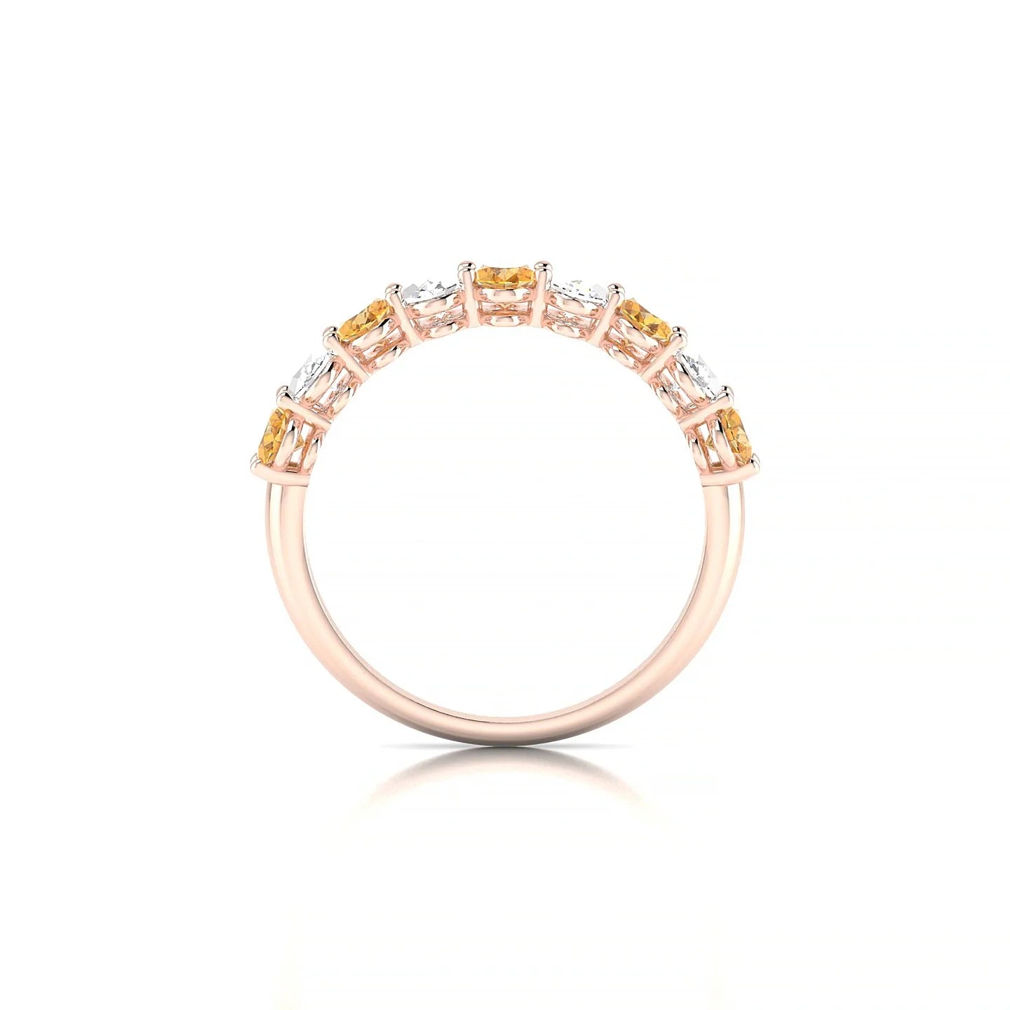 Affection | 18k Rose Gold 5 x 3 mm Oval Citrine & Diamond Ring