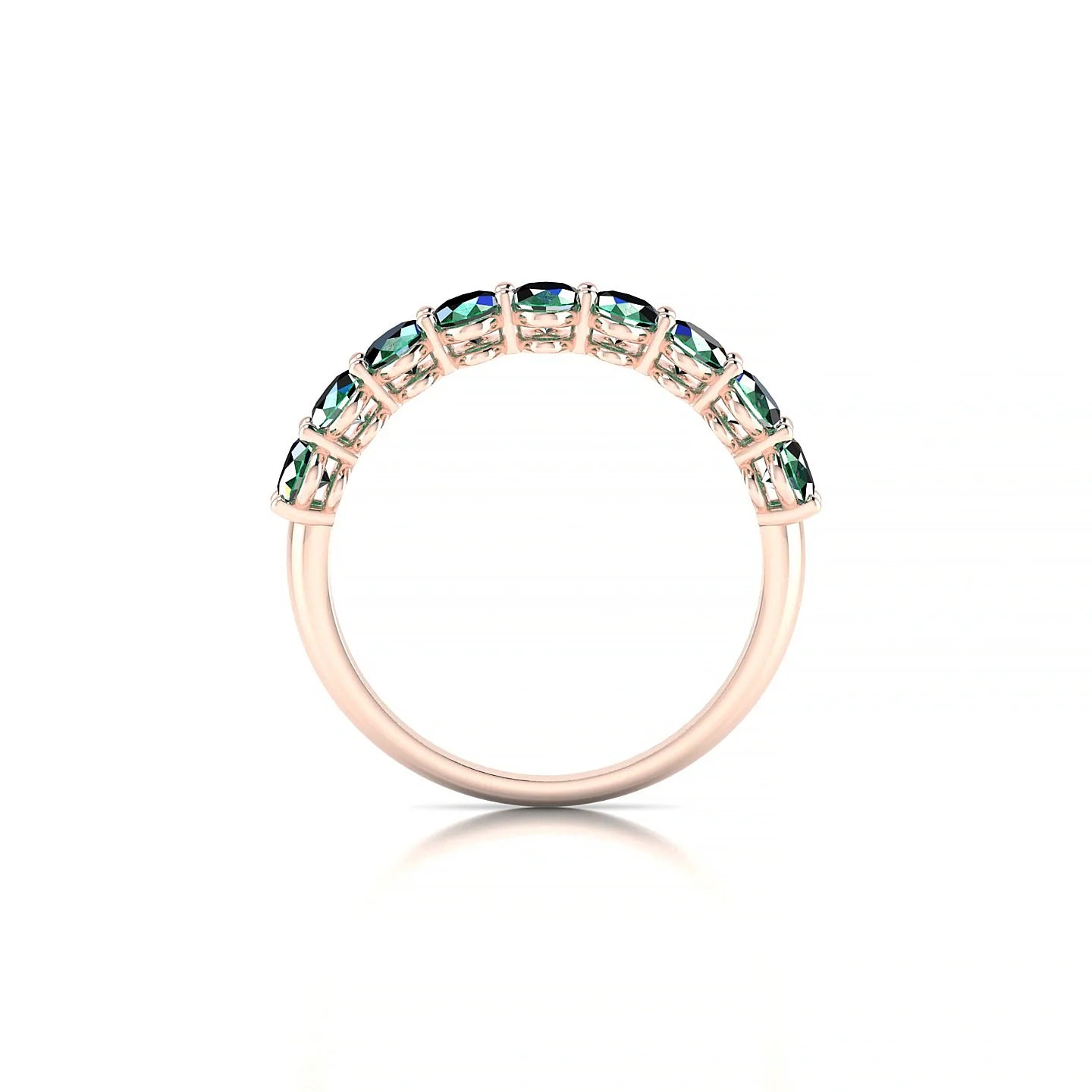 Affection | 18k Rose Gold 5 x 3 mm Oval Emerald Ring