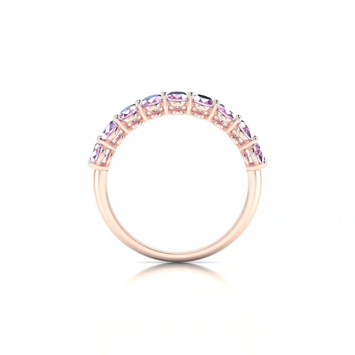 Affection | 18k Rose Gold 5 x 3 mm Oval Pink Sapphire Ring