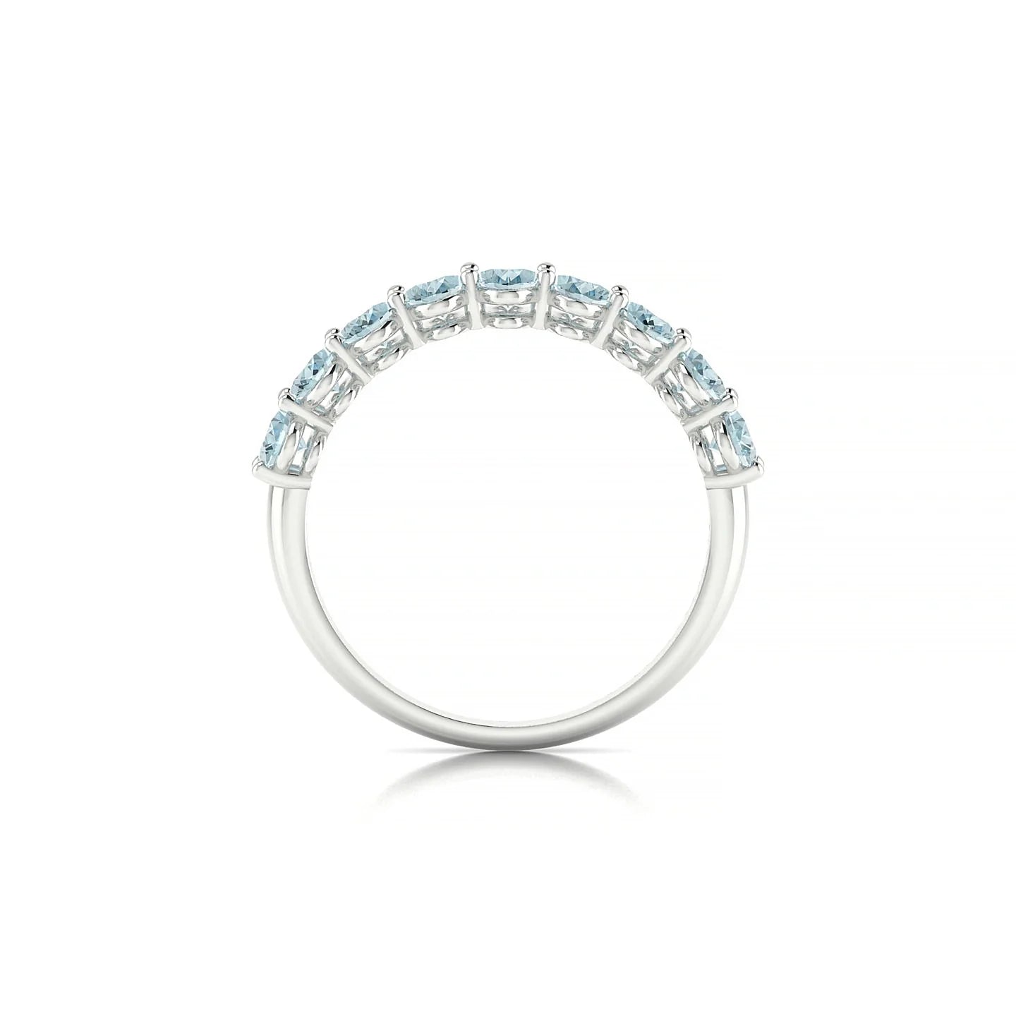 Affection | 18k White Gold 5 x 3 mm Oval Aquamarine Ring