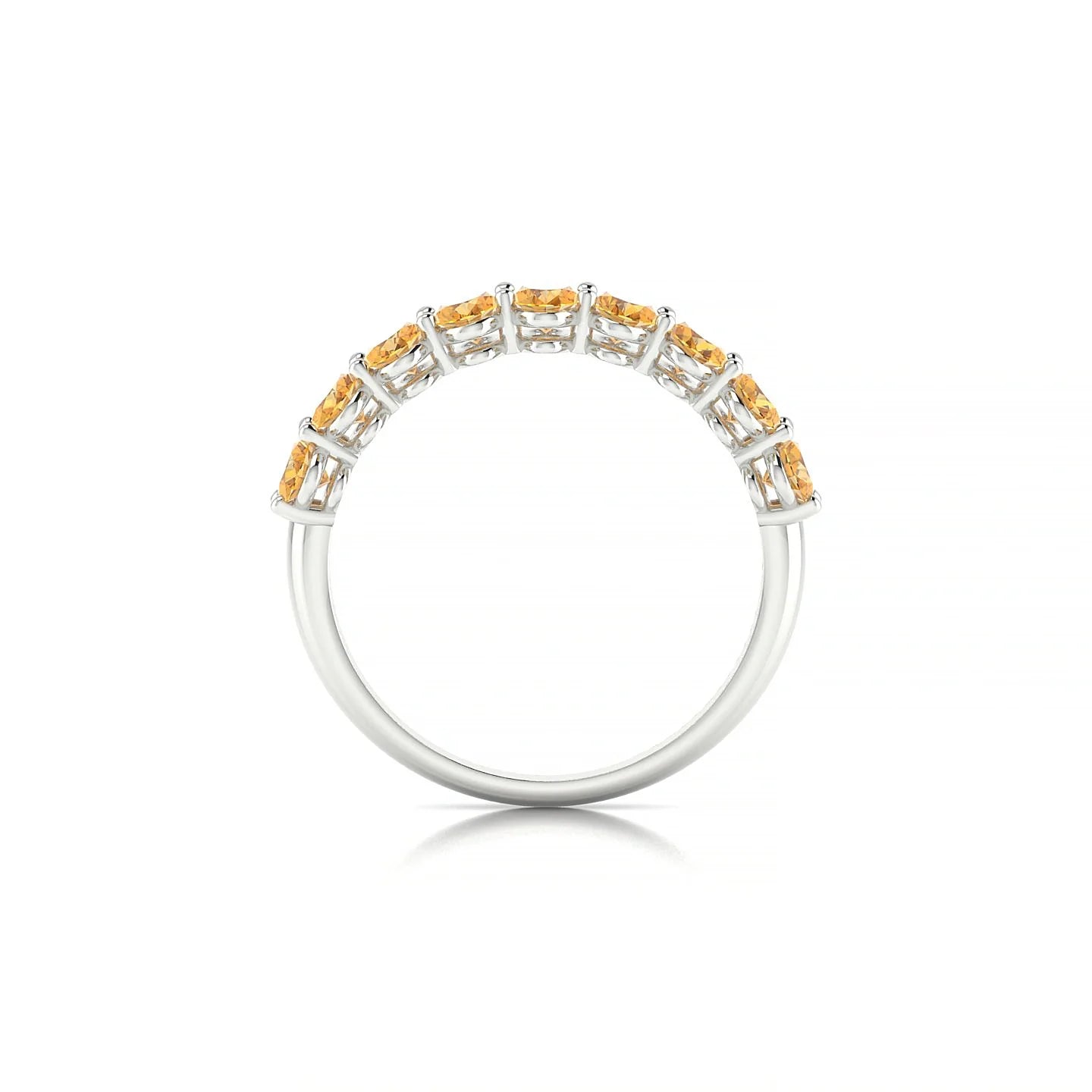 Affection | 18k White Gold 5 x 3 mm Oval Citrine Ring