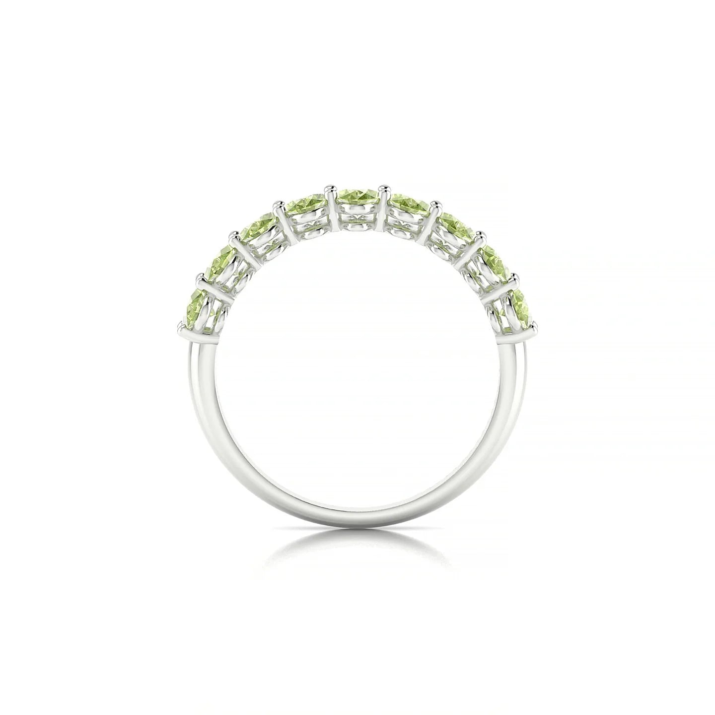 Affection | 18k White Gold 5 x 3 mm Oval Peridot Ring
