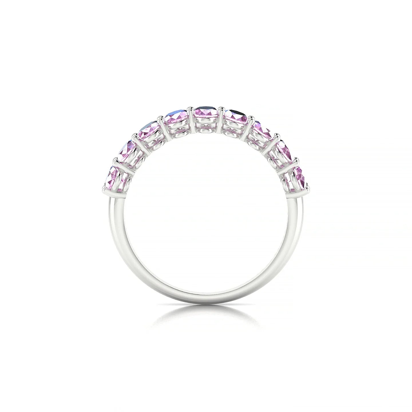 Affection | 18k White Gold 5 x 3 mm Oval Pink Sapphire Ring