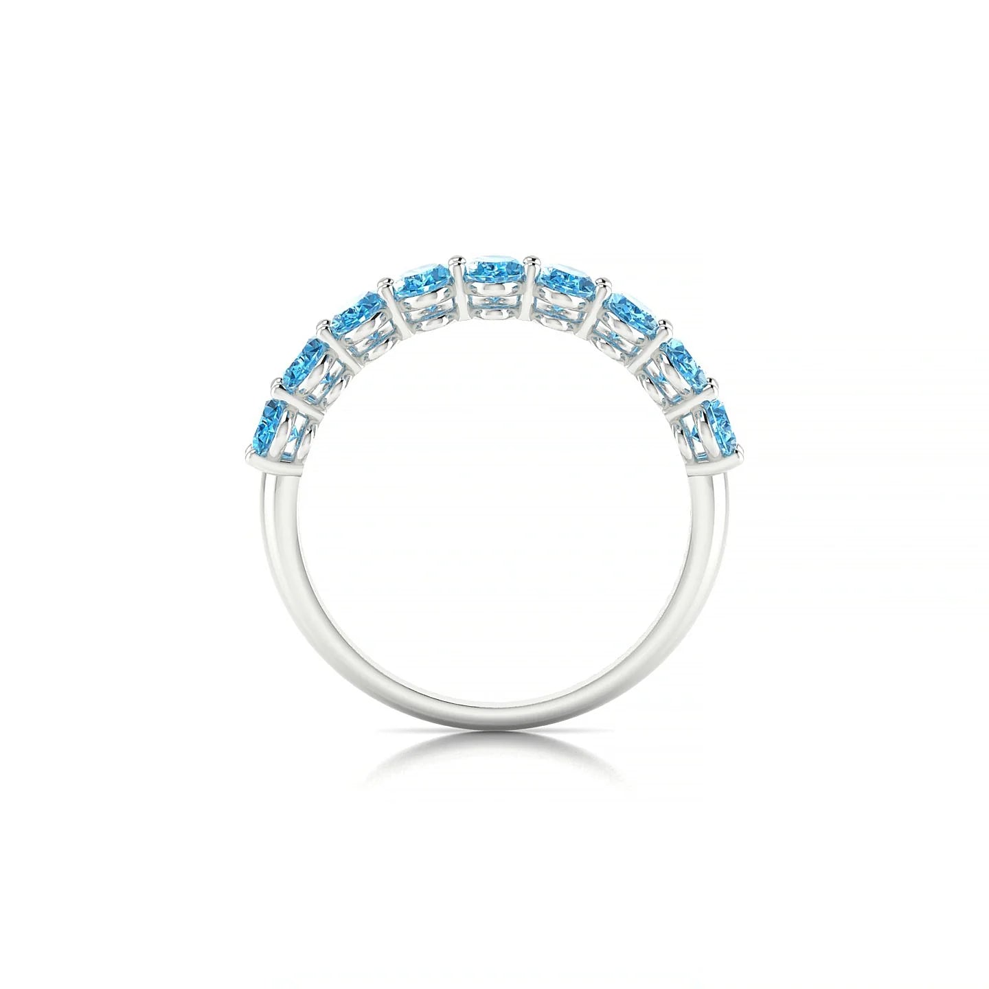 Affection | 18k White Gold 5 x 3 mm Oval Topaz Ring
