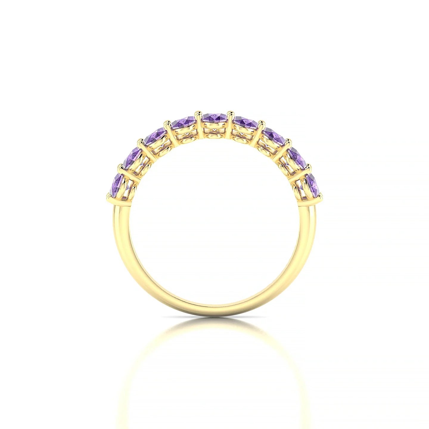 Affection | 18k Yellow Gold 5 x 3 mm Oval Amethyst Ring