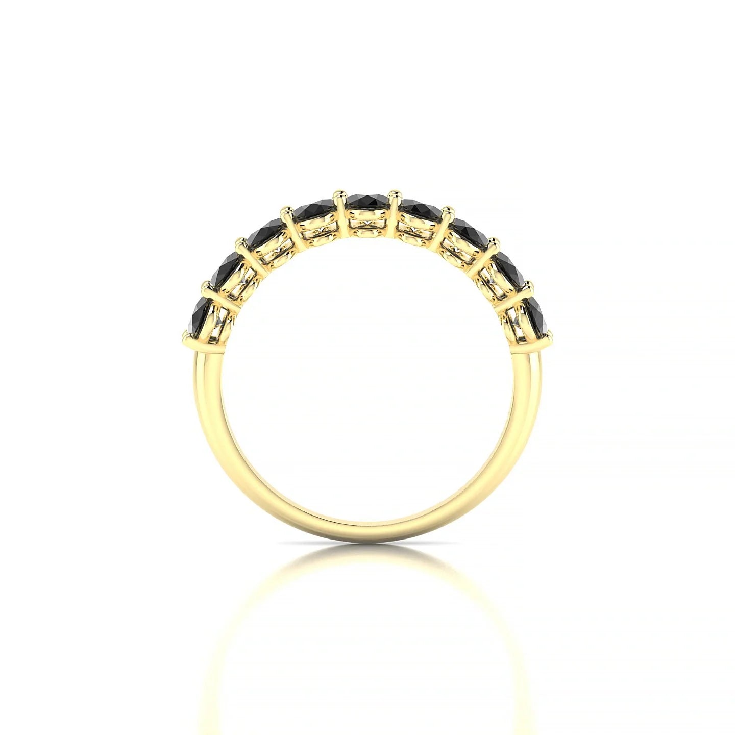 Affection | 18k Yellow Gold 5 x 3 mm Oval Black Diamond Ring
