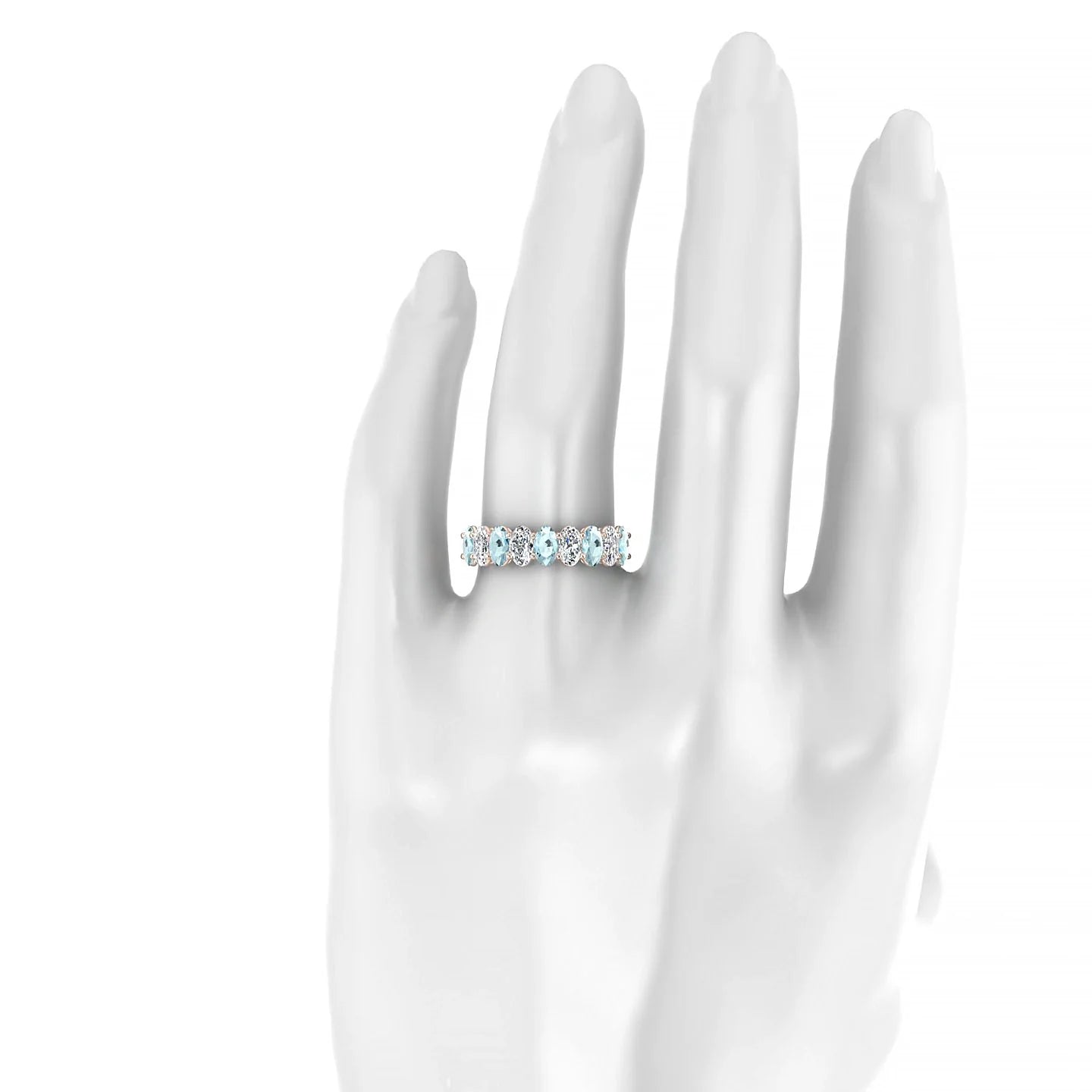Affection | 18k Rose Gold 5 x 3 mm Oval Aquamarine & Diamond Ring
