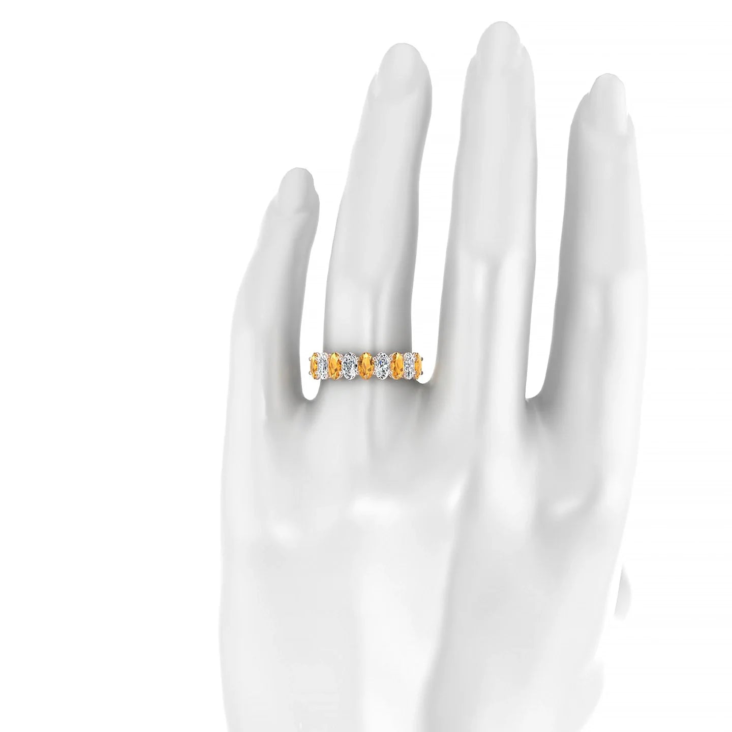 Affection | 18k Rose Gold 5 x 3 mm Oval Citrine & Diamond Ring