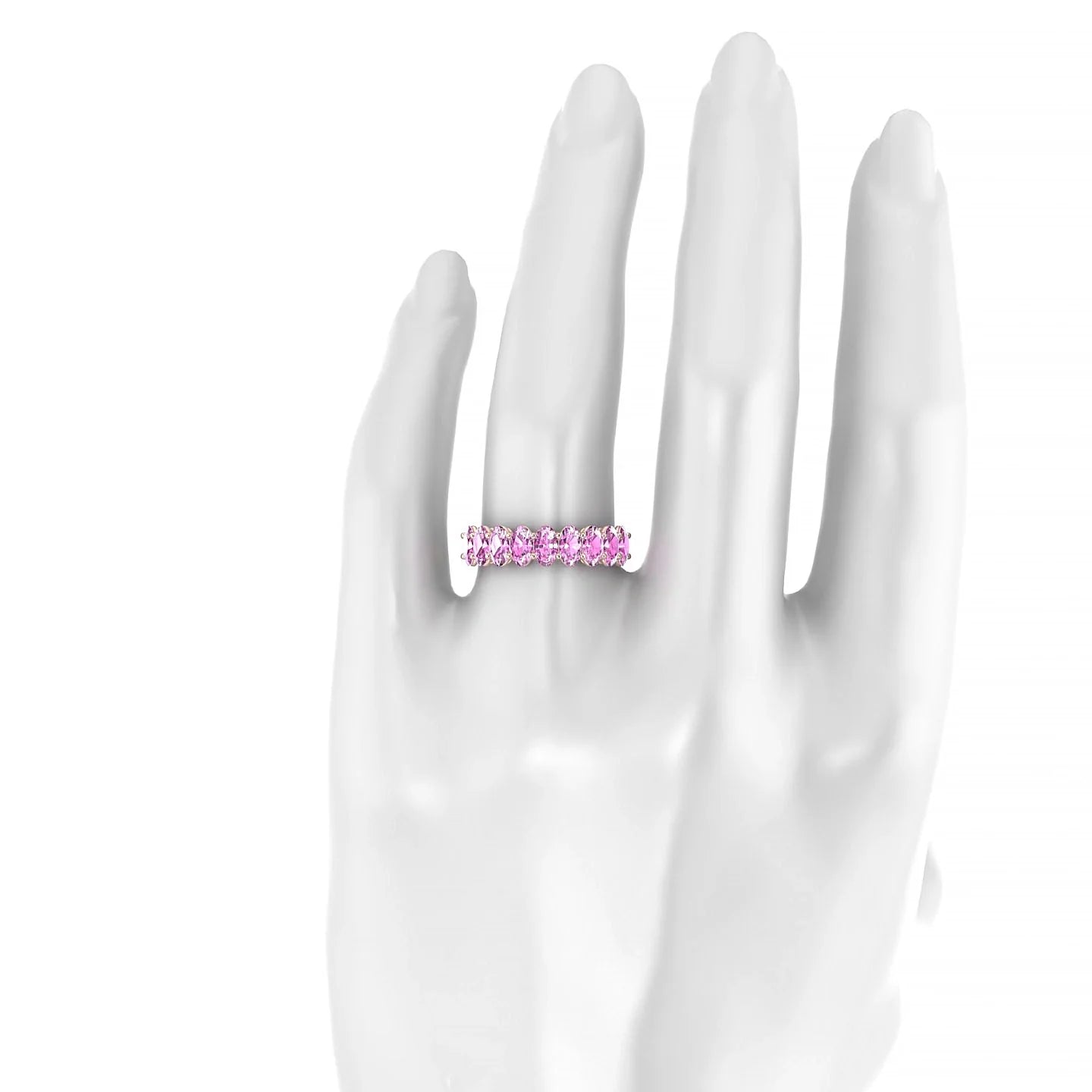 Affection | 18k Rose Gold 5 x 3 mm Oval Pink Sapphire Ring