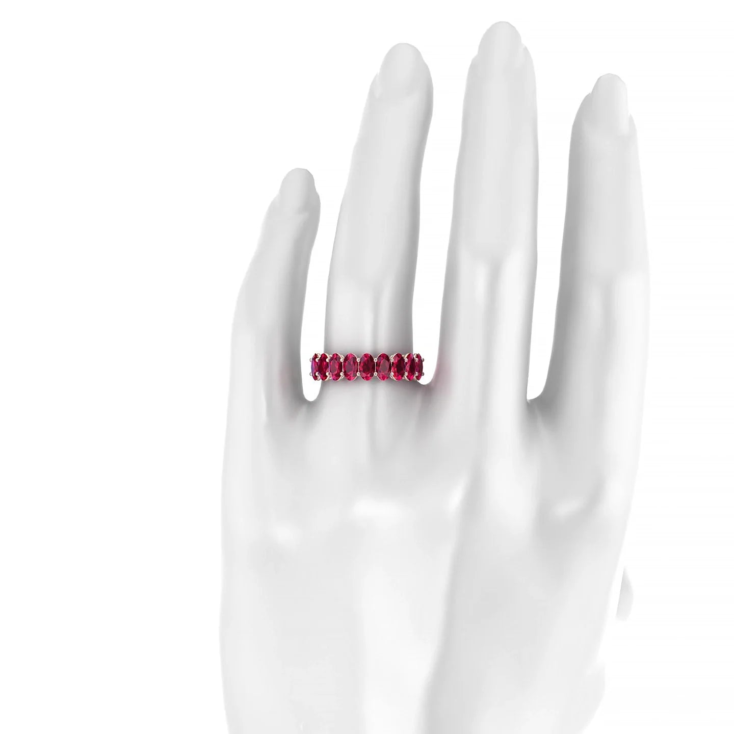 Affection | 18k Rose Gold 5 x 3 mm Oval Ruby Ring