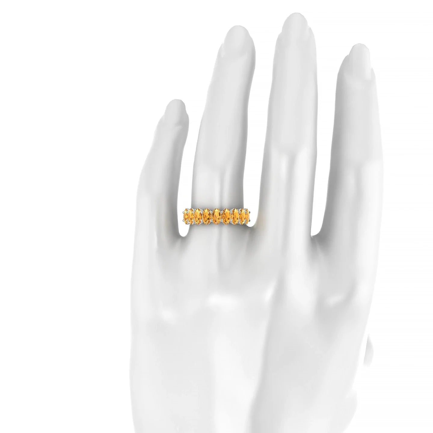 Affection | 18k White Gold 5 x 3 mm Oval Citrine Ring