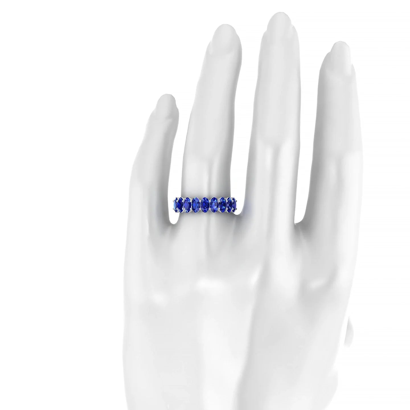 Affection | 18k White Gold 5 x 3 mm Oval Sapphire Ring