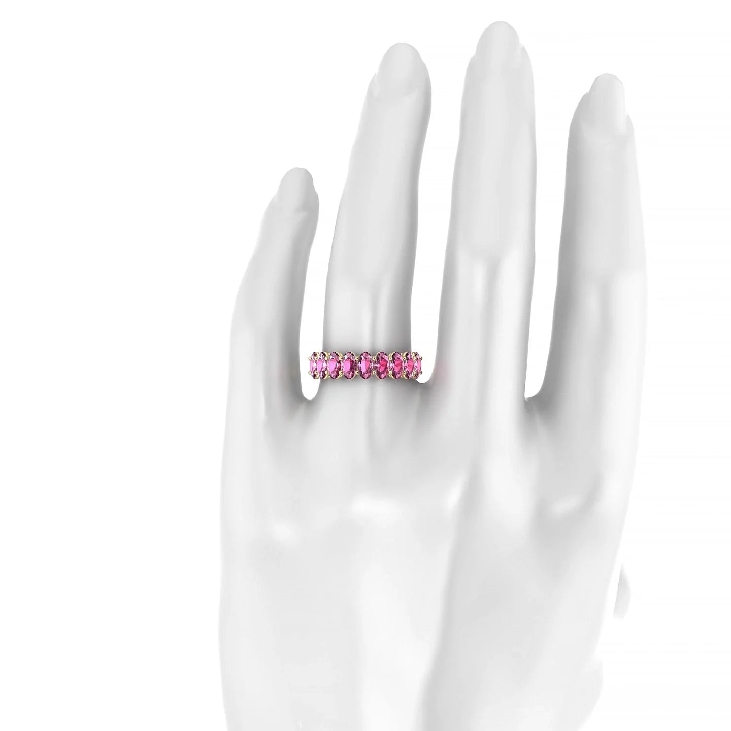 Affection | 18k Yellow Gold 5 x 3 mm Oval Rhodolite Ring