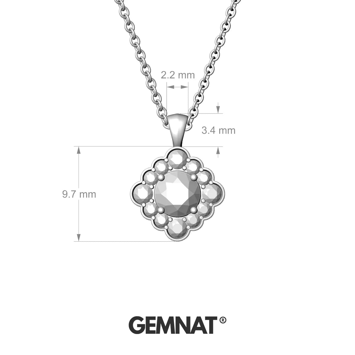 Aura | 18k White Gold 4.5 mm Round Tanzanite Pendant