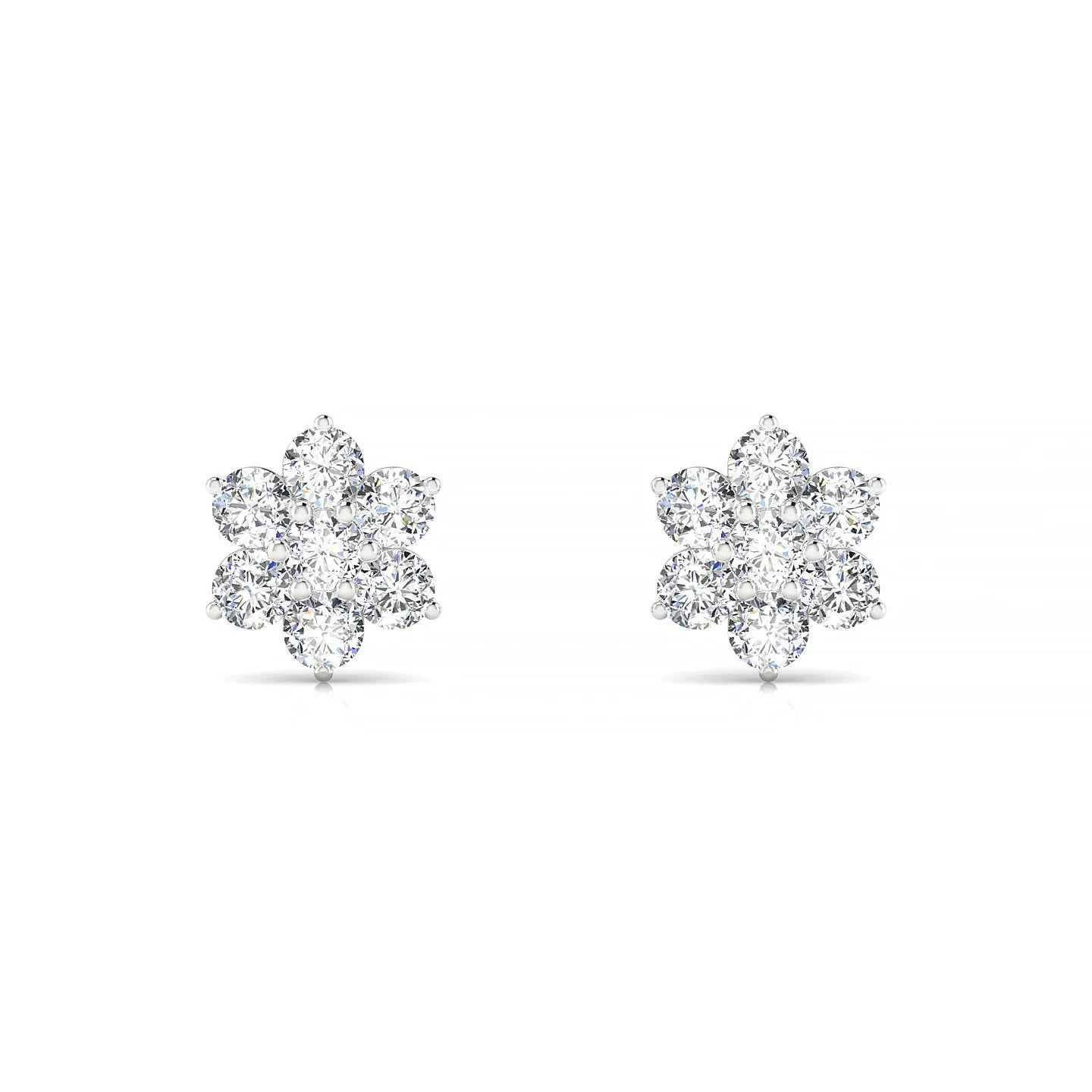 Bloom | 18k White Gold 2.5 mm Round Diamond Earrings