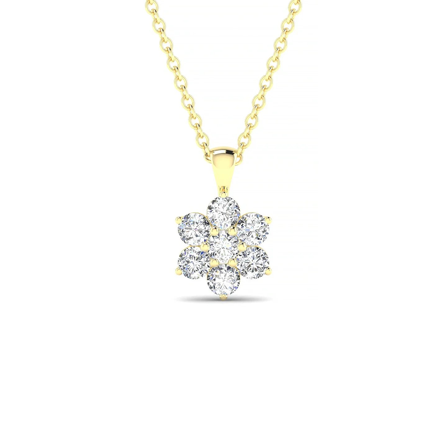 Bloom | 18k Yellow Gold 2.5 mm Round Diamond Pendant