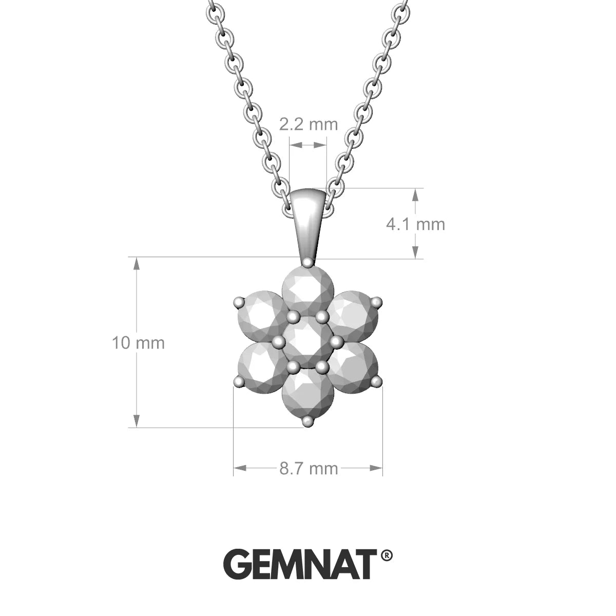 Bloom | 18k Yellow Gold 3 mm Round Citrine Pendant