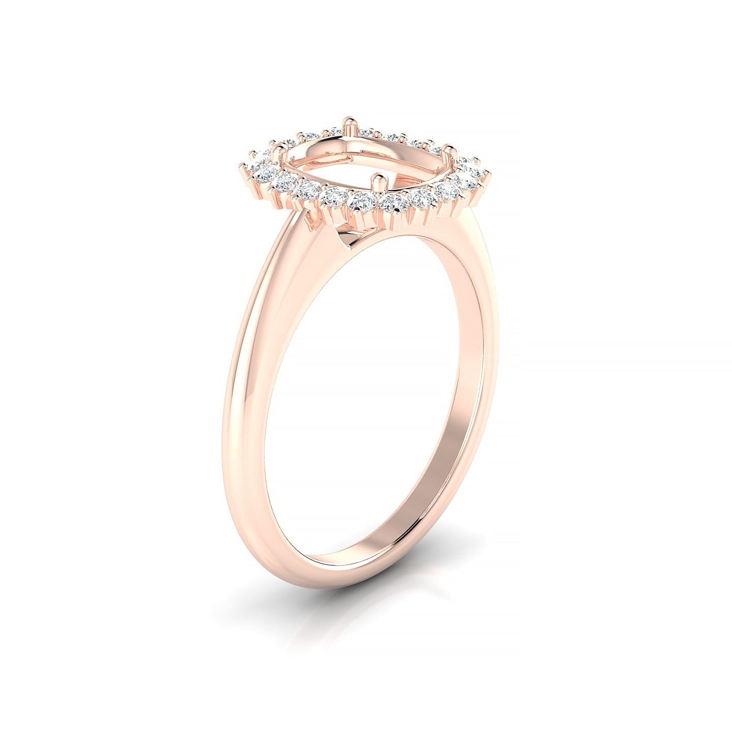 Blossom Cushion 2-2.99 ct | 18k Rose Gold Halo Ring