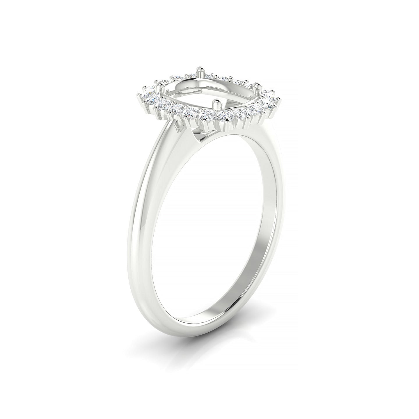 Blossom Cushion 2-2.99 ct | 18k White Gold Halo Ring