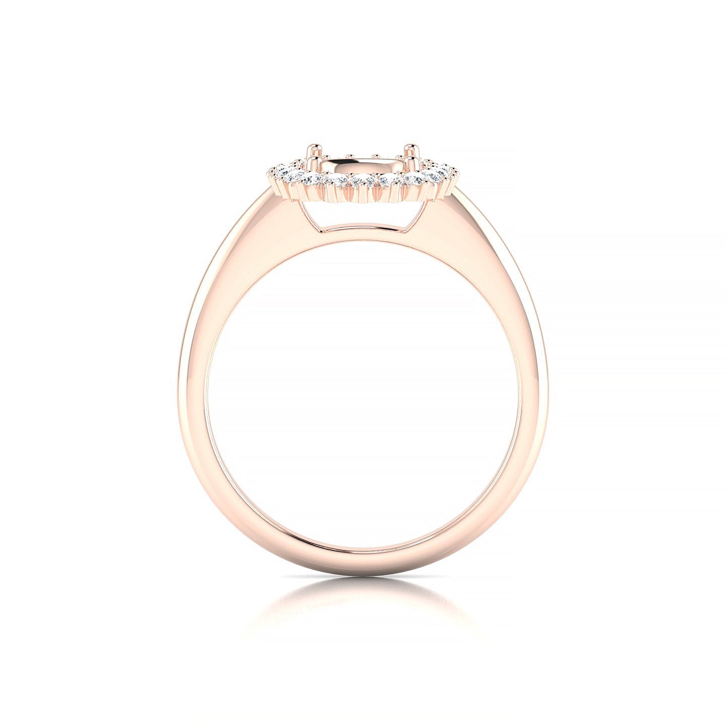 Blossom Cushion 2-2.99 ct | 18k Rose Gold Halo Ring
