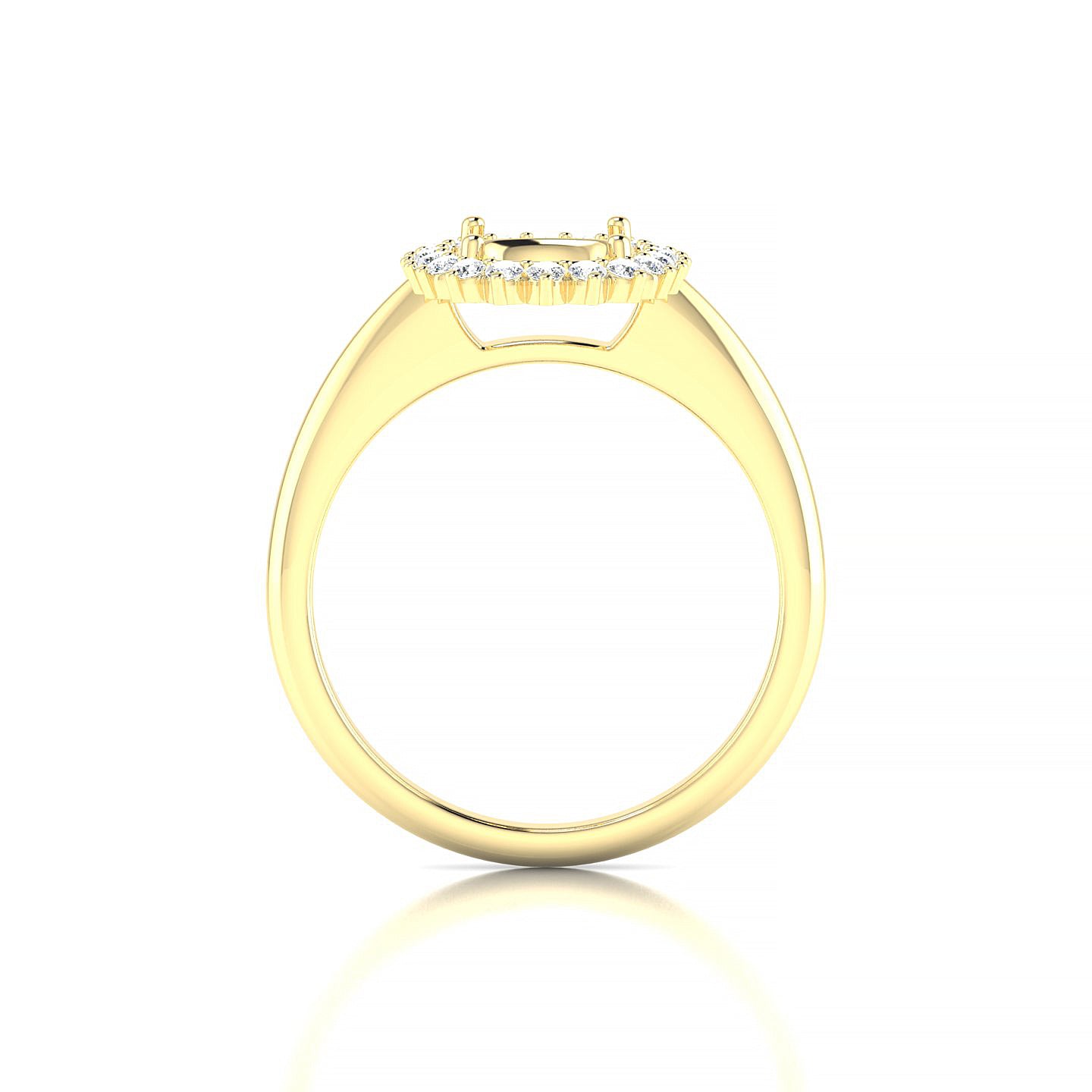 Blossom Cushion 2-2.99 ct | 18k Yellow Gold Halo Ring