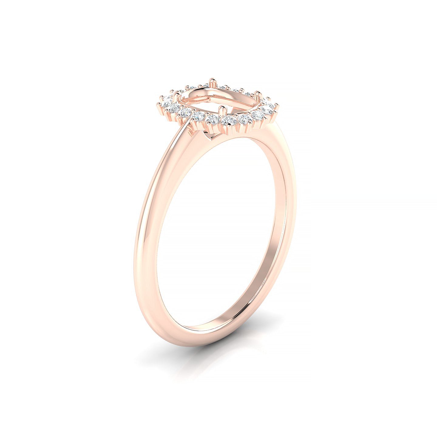 Blossom Cushion 1-1.99 ct | 18k Rose Gold Halo Ring
