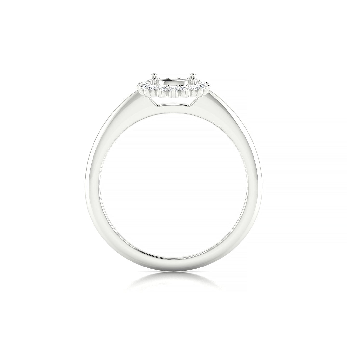 Blossom Cushion 1-1.99 ct | 18k White Gold Halo Ring