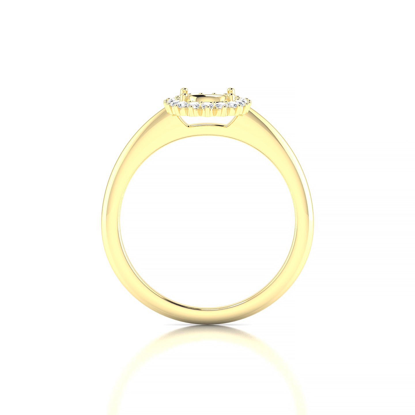 Blossom Cushion 1-1.99 ct | 18k Yellow Gold Halo Ring