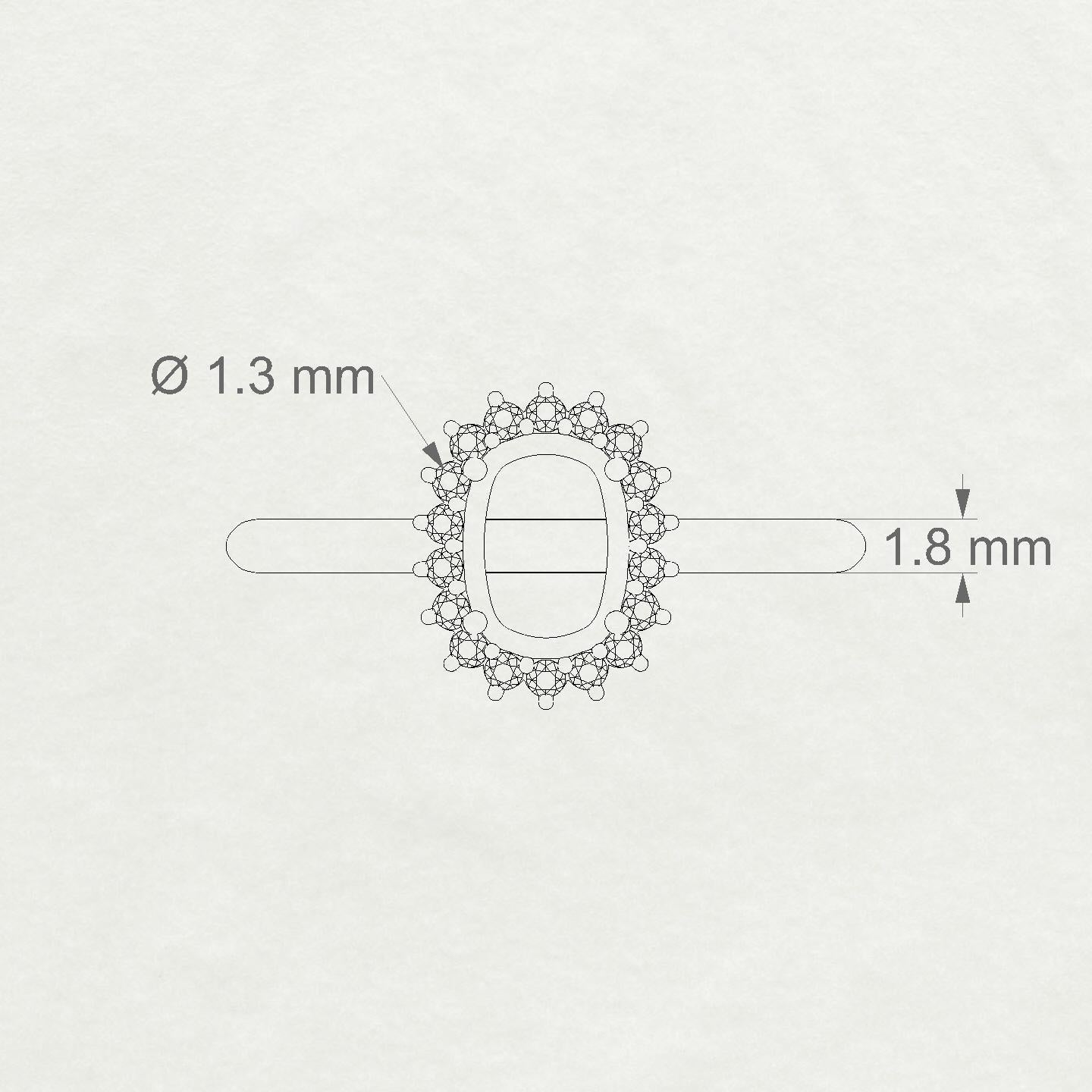 Blossom Cushion 1-1.99 ct | 18k Rose Gold Halo Ring