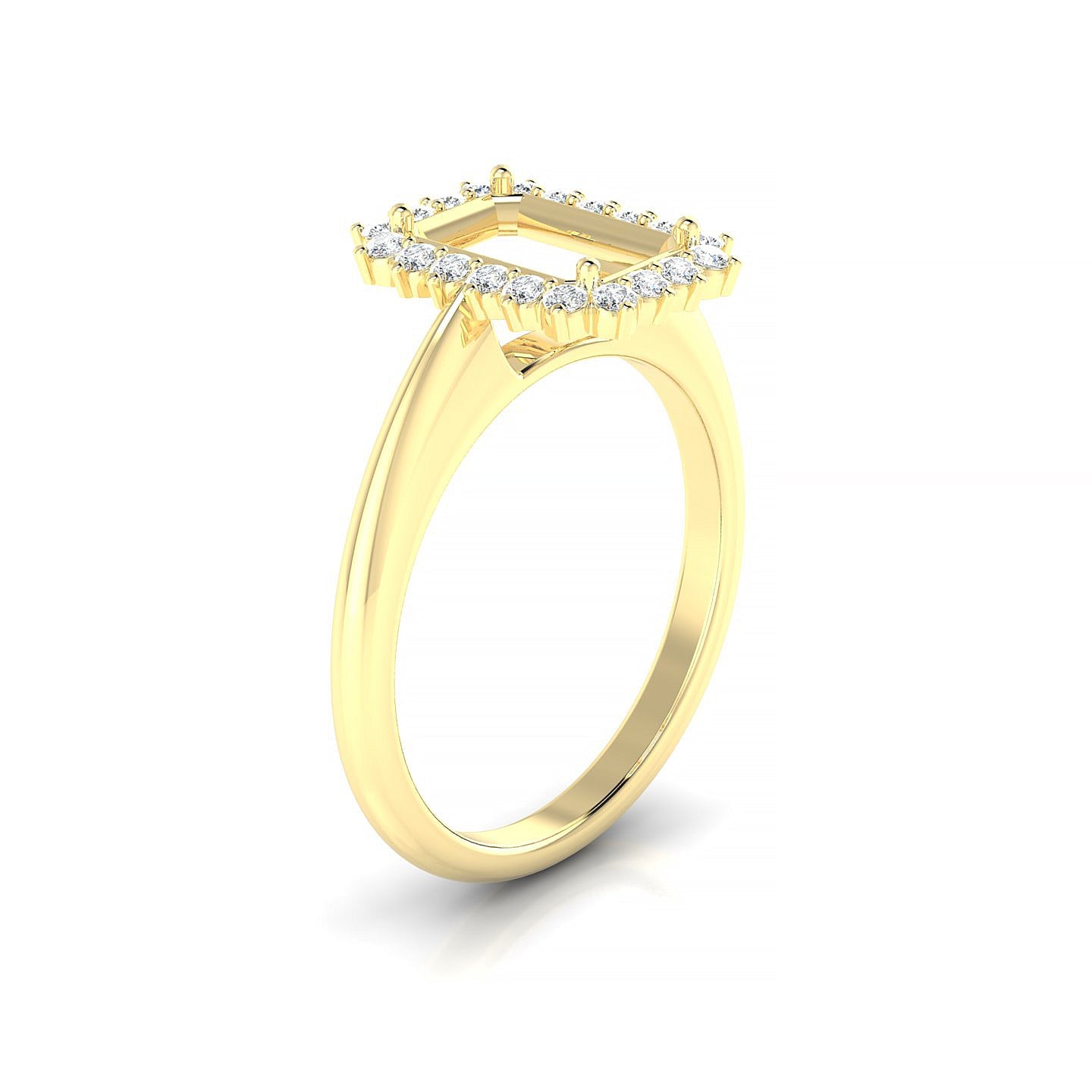 Blossom Emerald 2-2.99 ct | 18k Yellow Gold Halo Ring