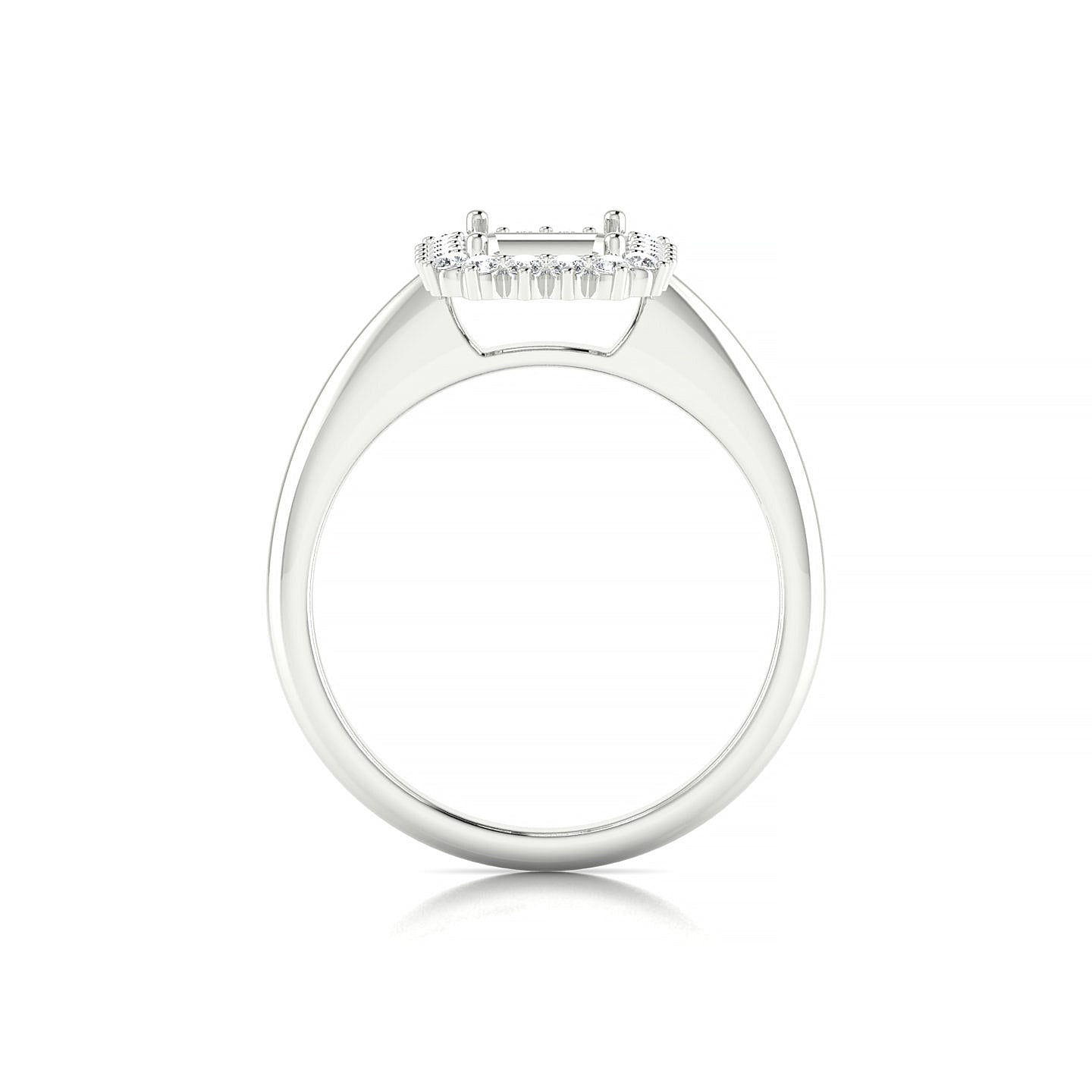 Blossom Emerald 2-2.99 ct | 18k White Gold Halo Ring