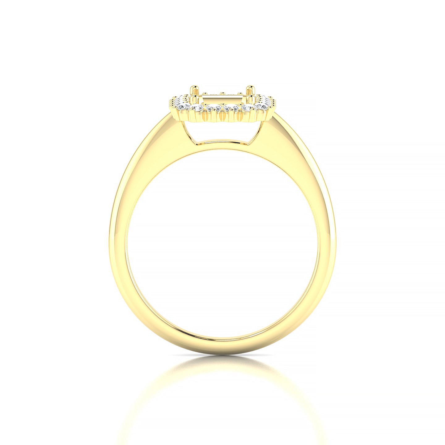 Blossom Emerald 2-2.99 ct | 18k Yellow Gold Halo Ring