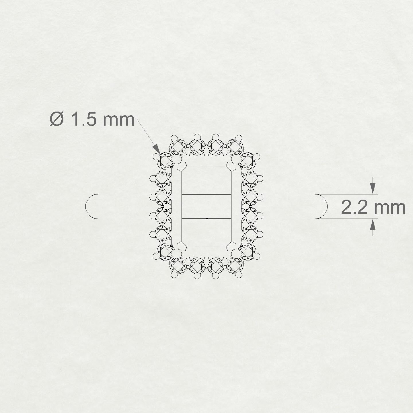 Blossom Emerald 2-2.99 ct | 18k Rose Gold Halo Ring
