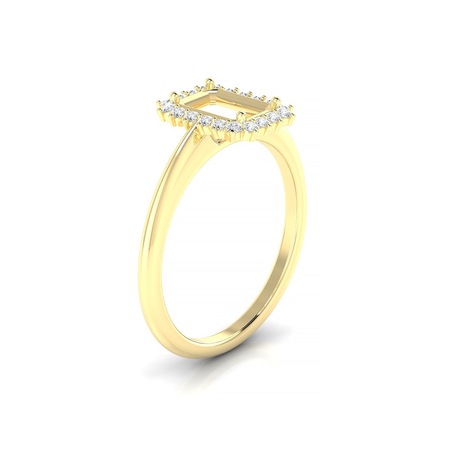Blossom Emerald 1-1.99 ct | 18k Yellow Gold Halo Ring