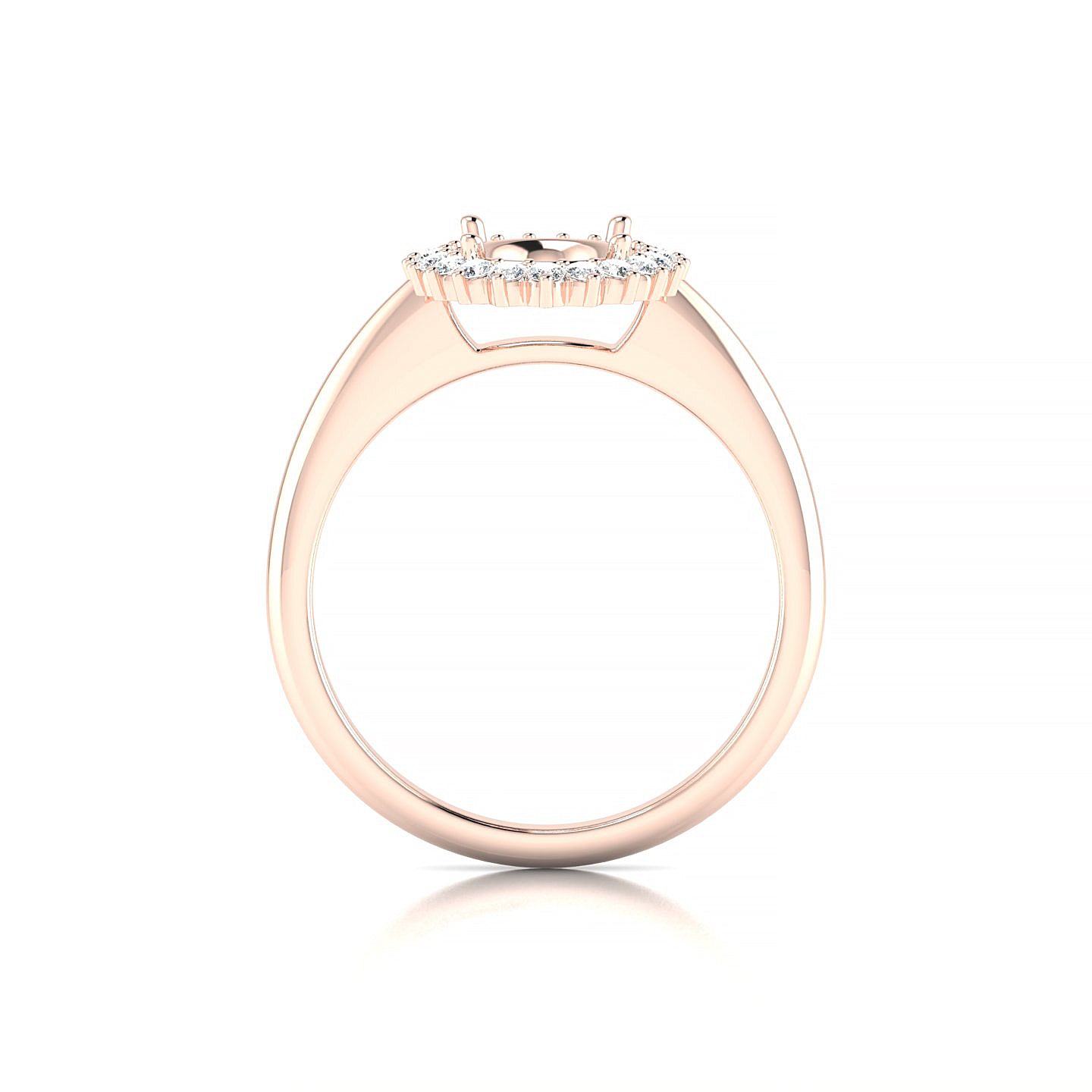 Blossom Oval 2-2.99 ct | 18k Rose Gold Halo Ring