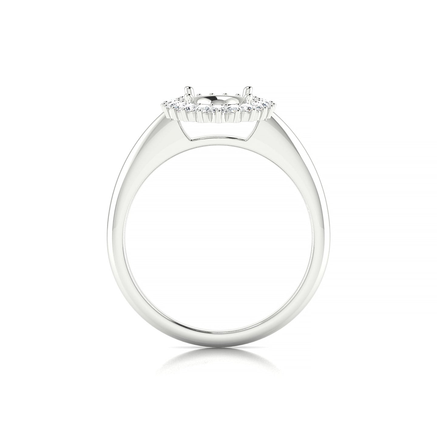 Blossom Oval 2-2.99 ct | 18k White Gold Halo Ring