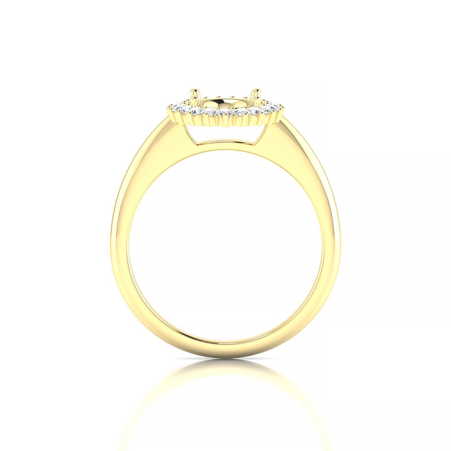 Blossom Oval 2-2.99 ct | 18k Yellow Gold Halo Ring