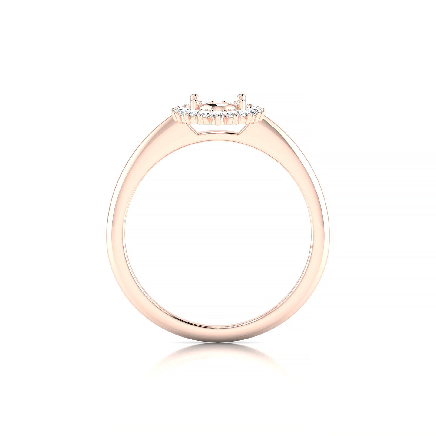 Blossom Oval 1-1.99 ct | 18k Rose Gold Halo Ring