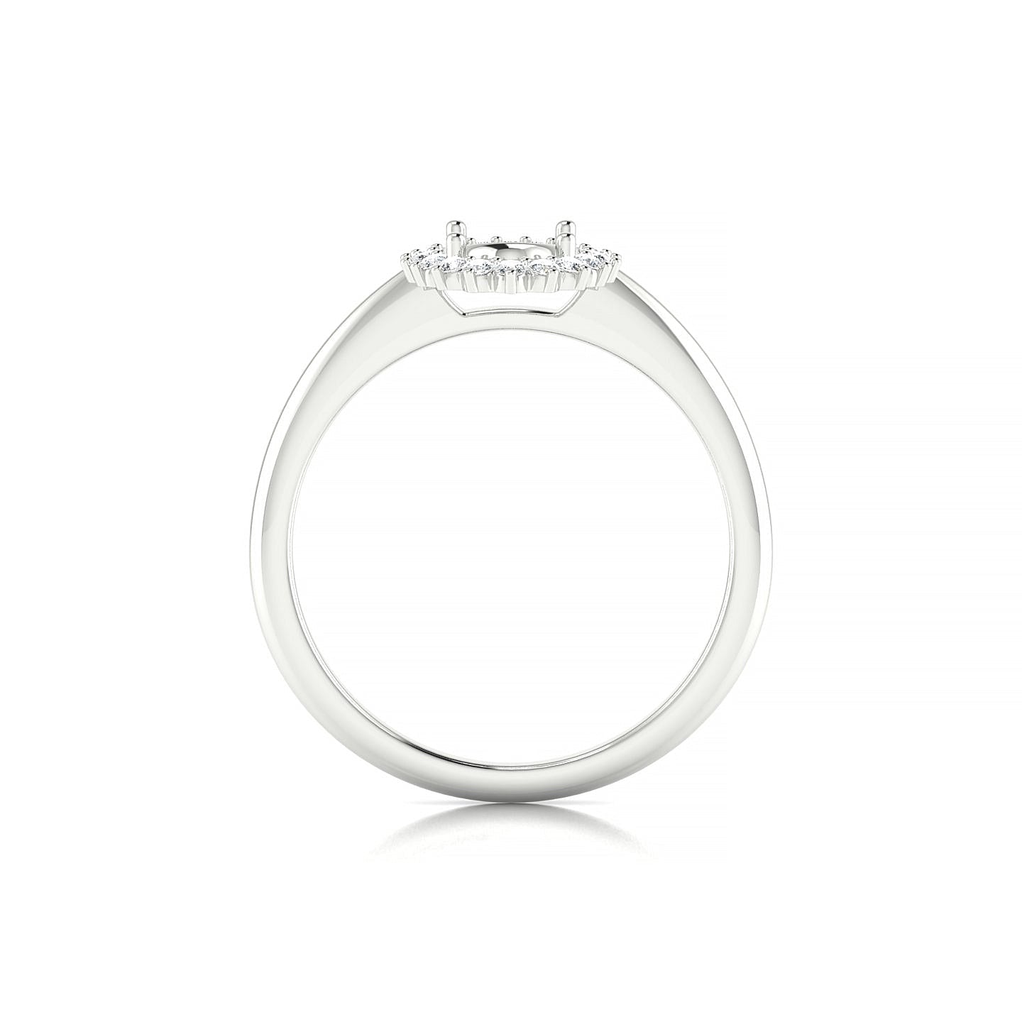 Blossom Oval 1-1.99 ct | 18k White Gold Halo Ring