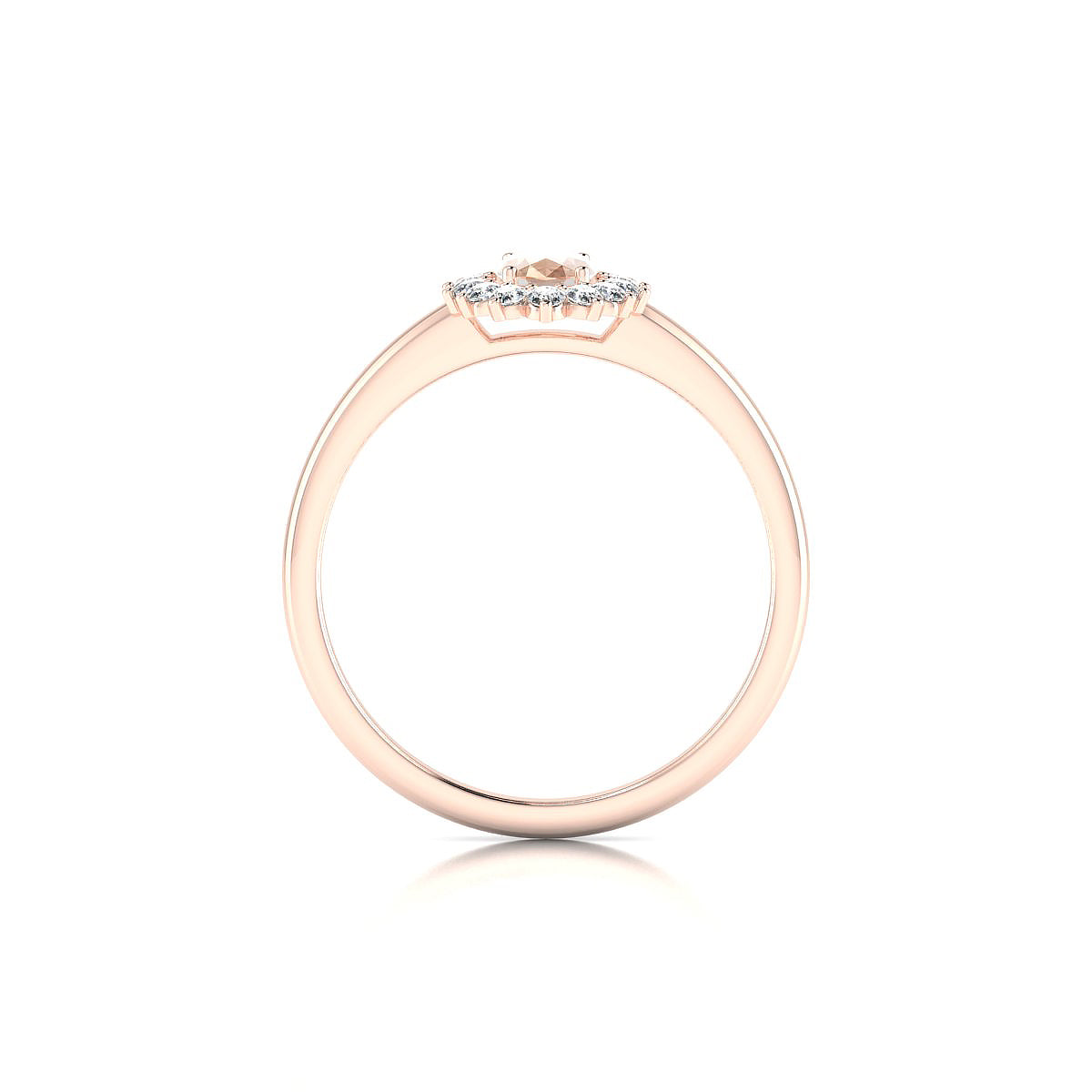 Blossom | 18k Rose Gold 6 x 4 mm Oval Morganite Ring