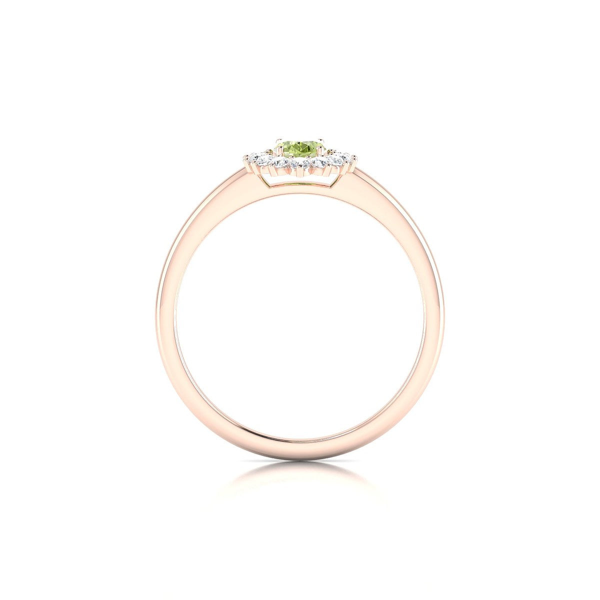 Blossom | 18k Rose Gold 6 x 4 mm Oval Peridot Ring
