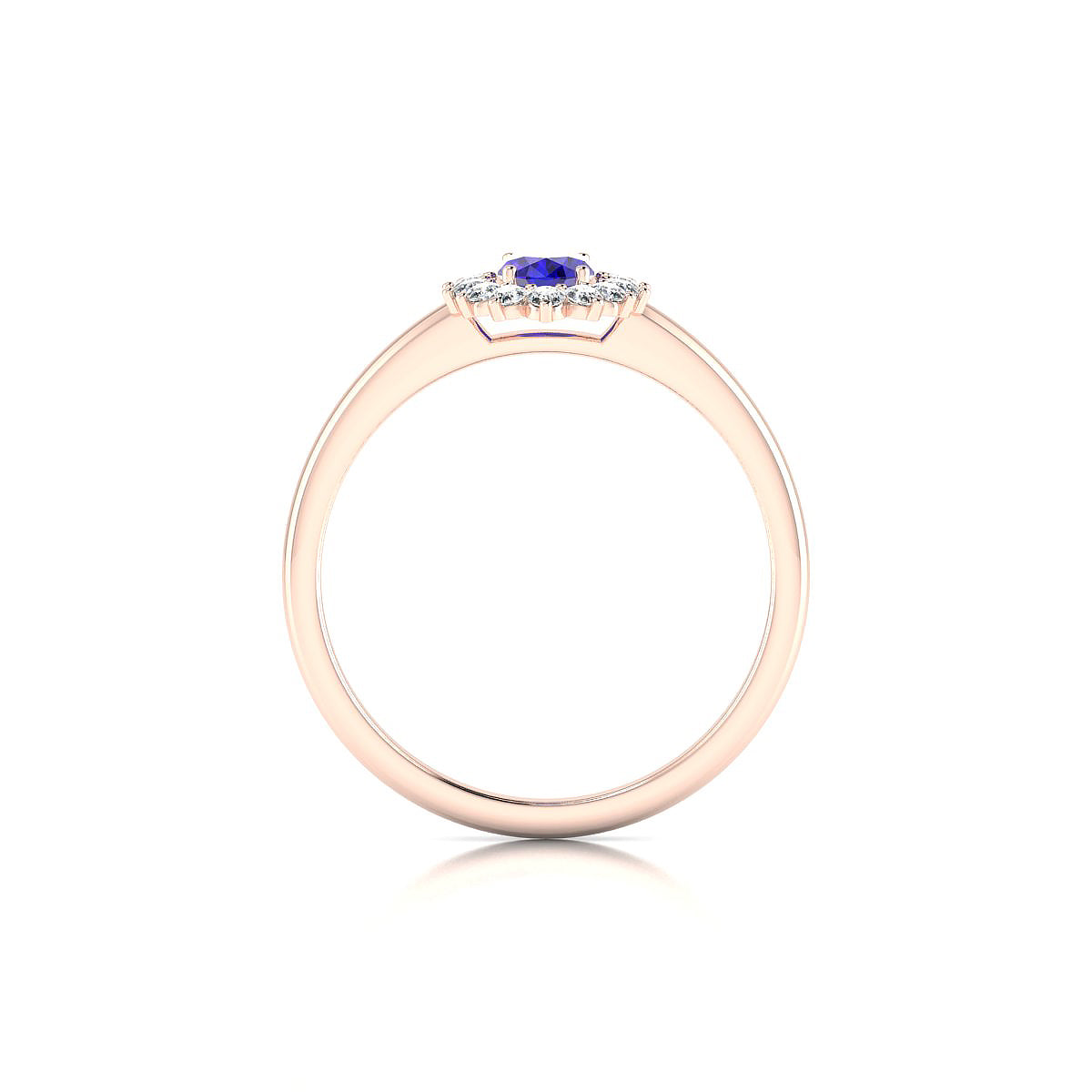 Blossom | 18k Rose Gold 6 x 4 mm Oval Tanzanite Ring