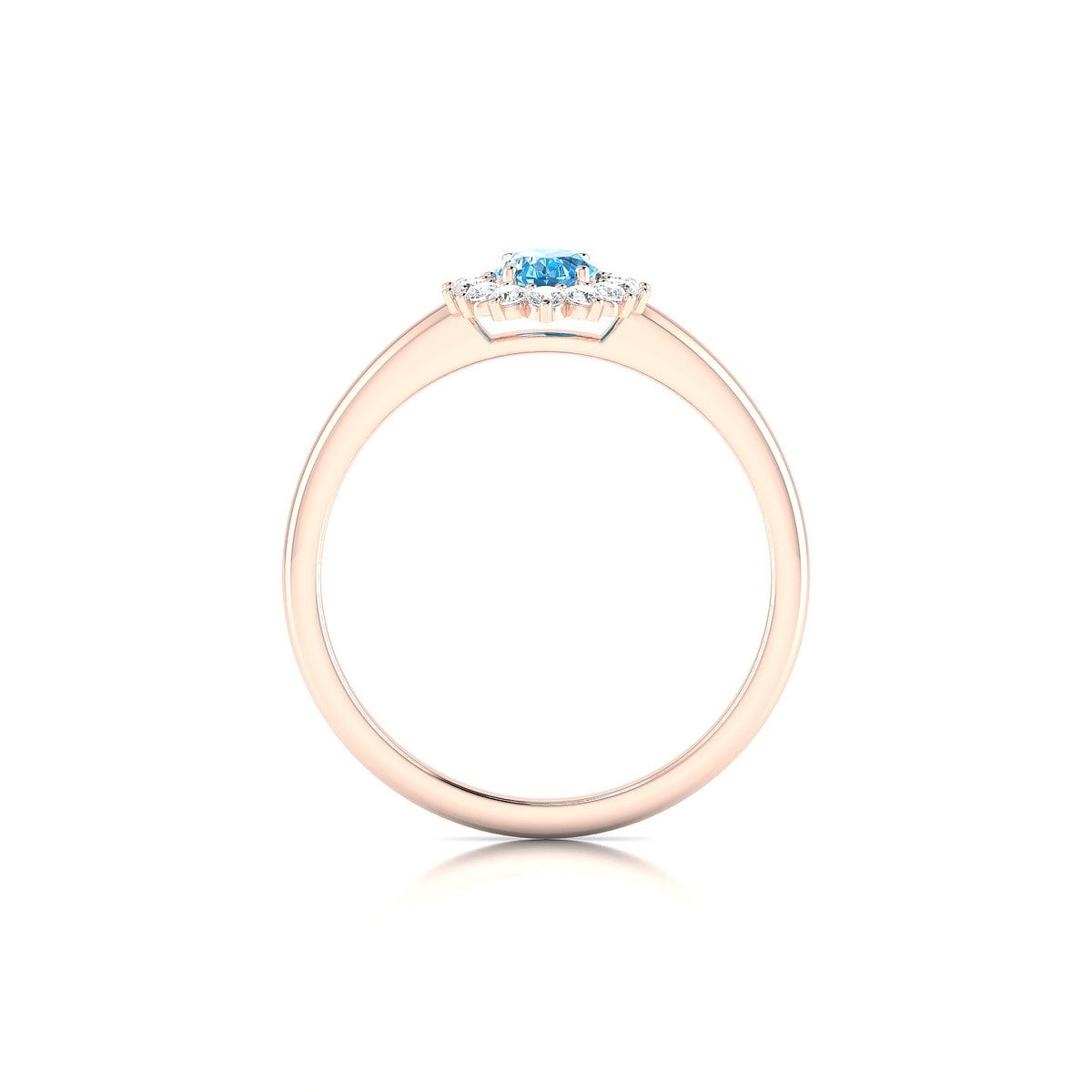 Blossom | 18k Rose Gold 6 x 4 mm Oval Topaz Ring