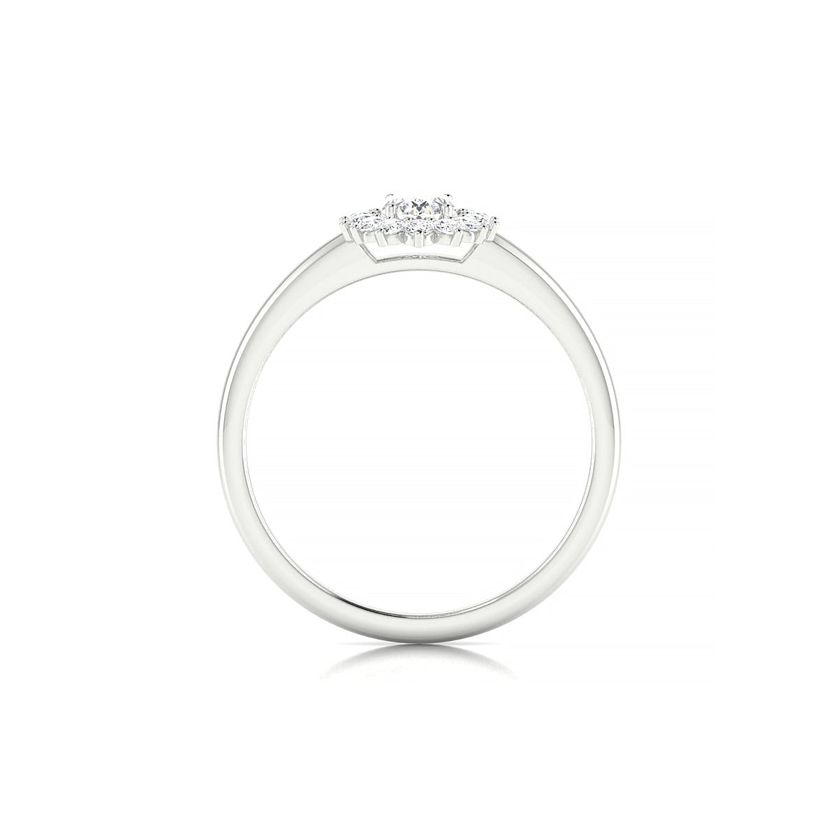 Blossom | 18k White Gold 6 x 4 mm Oval Diamond Ring