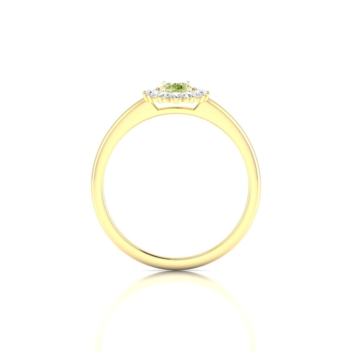 Blossom | 18k Yellow Gold 6 x 4 mm Oval Peridot Ring