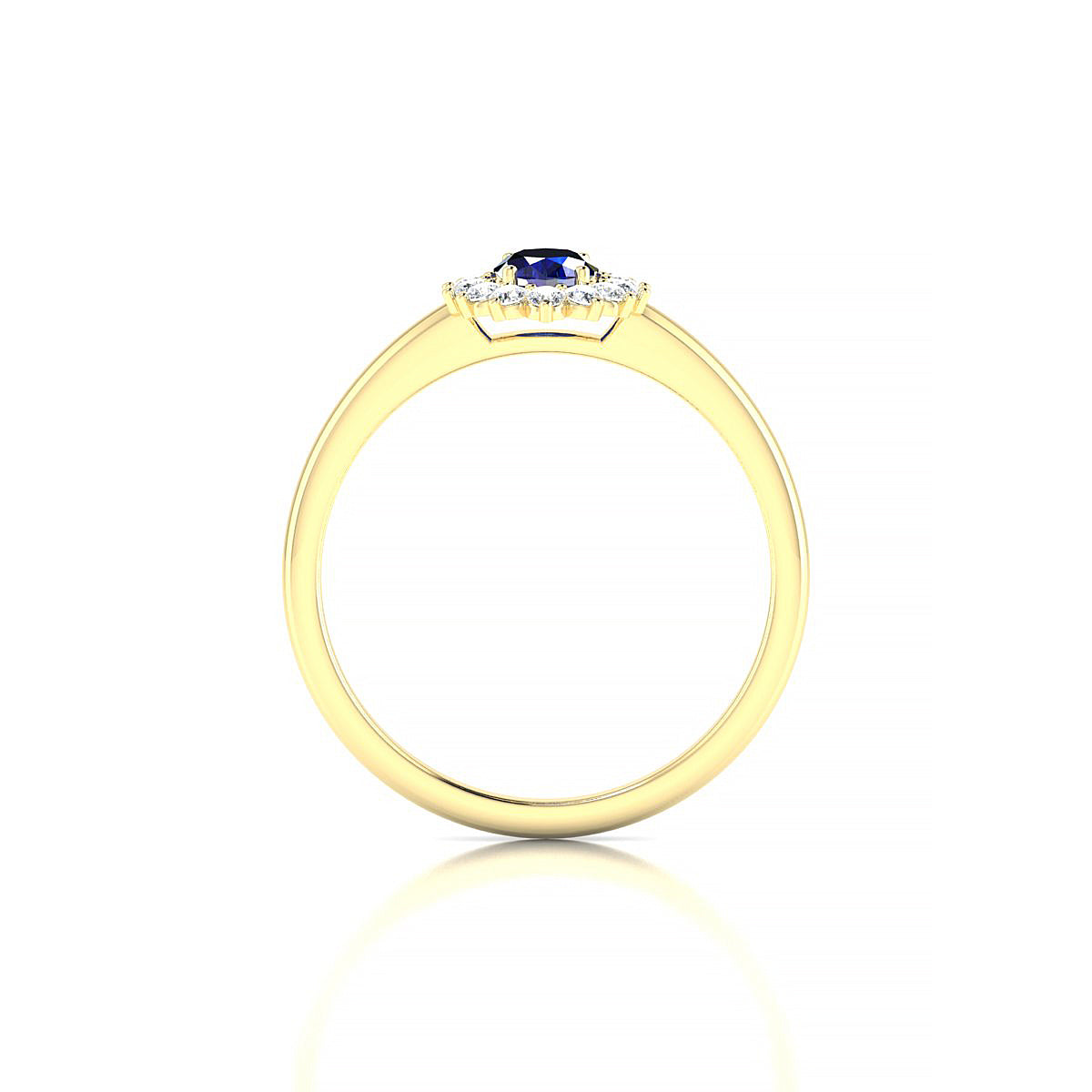 Blossom | 18k Yellow Gold 6 x 4 mm Oval Sapphire Ring