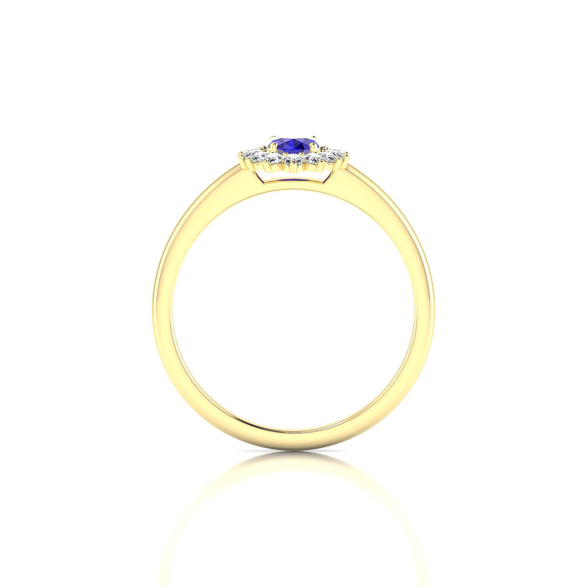 Blossom | 18k Yellow Gold 6 x 4 mm Oval Tanzanite Ring
