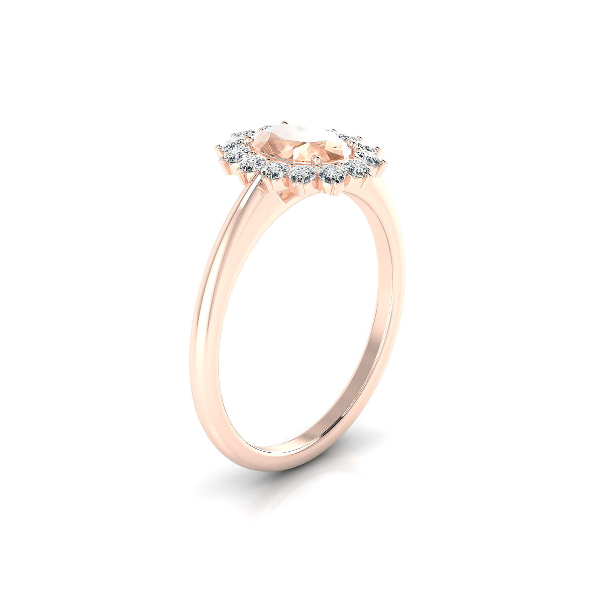 Blossom | 18k Rose Gold 7 x 5 mm Oval Morganite Ring