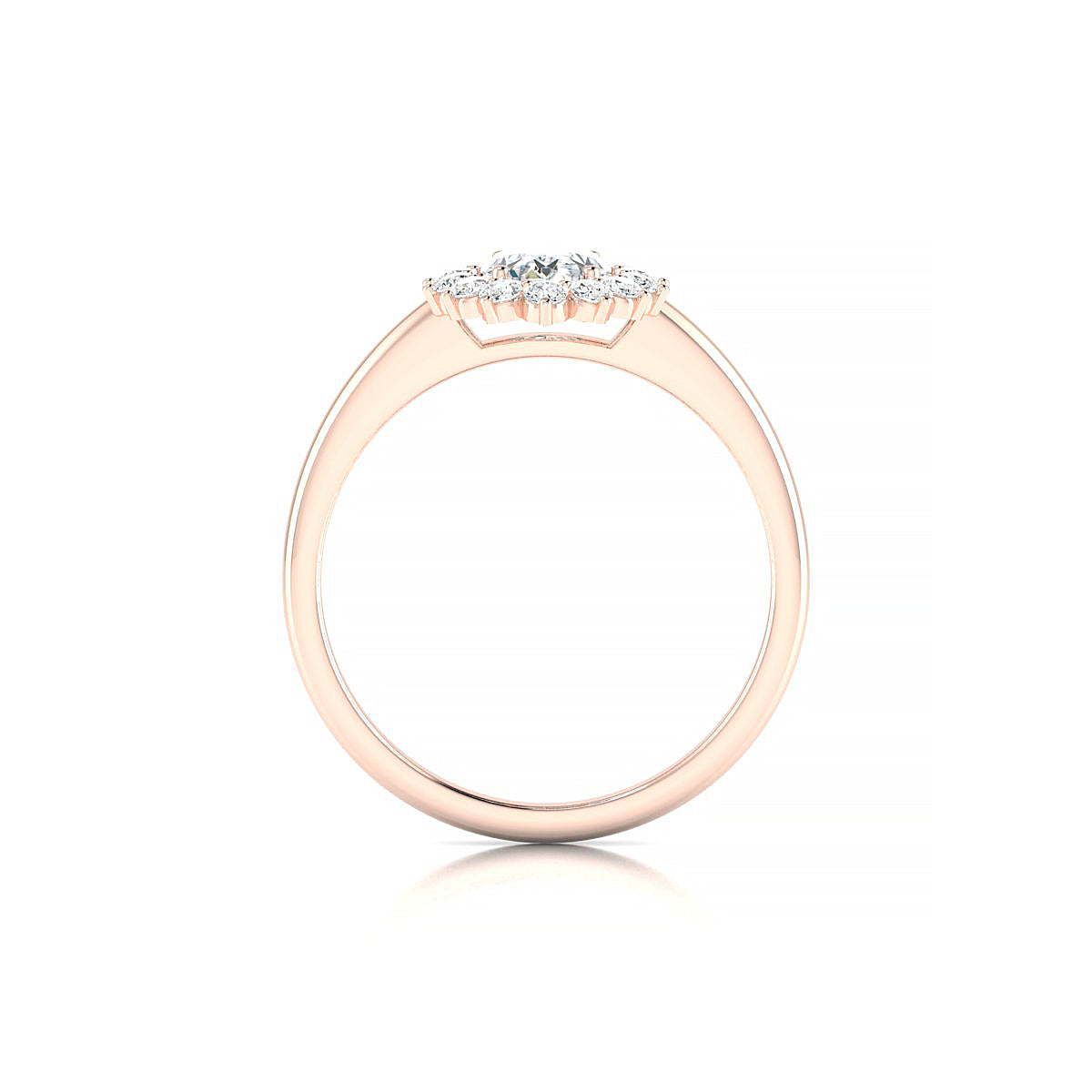 Blossom | 18k Rose Gold 7 x 5 mm Oval Diamond Ring