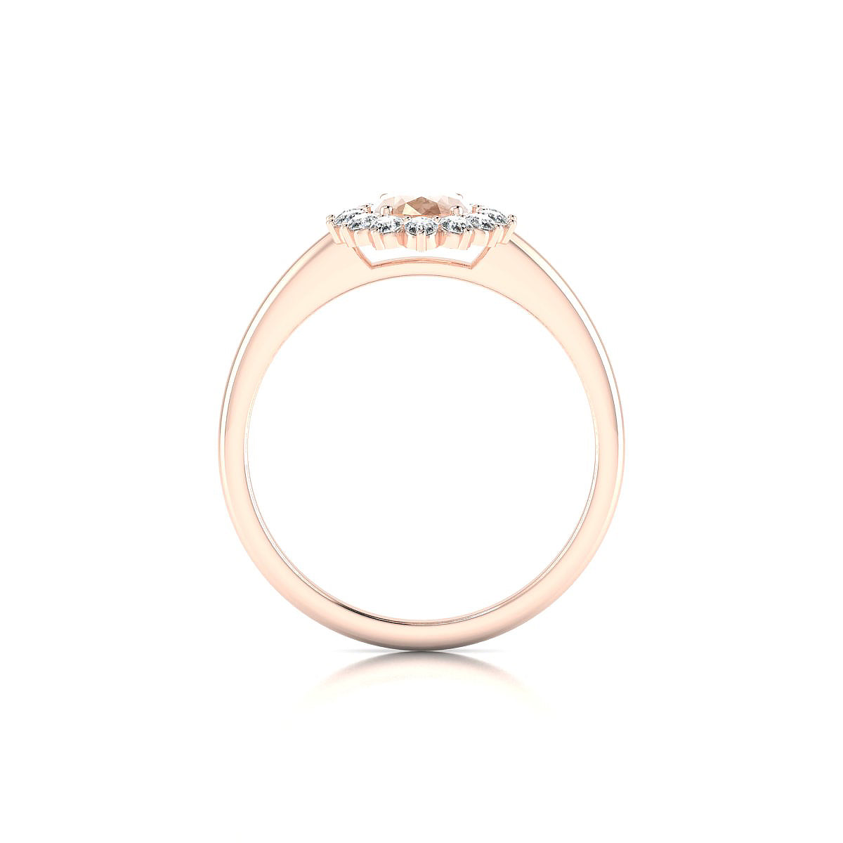 Blossom | 18k Rose Gold 7 x 5 mm Oval Morganite Ring